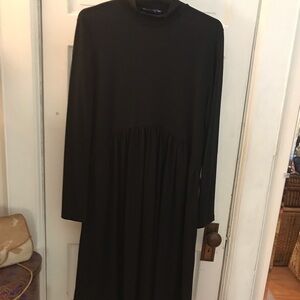 Zara black drop waist dress